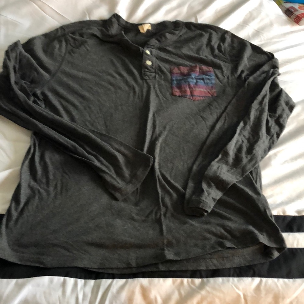 Hollister long sleeve Henley sz XL